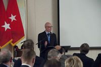 photo of general hawley speaking