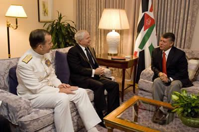 Secretary Gates, King Abdullah II, and Admiral McMullen