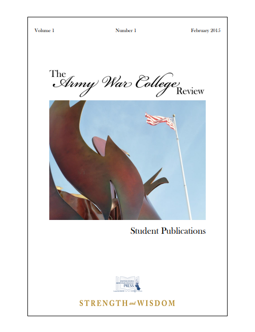 The Army War College Review Vol. 1 No.1