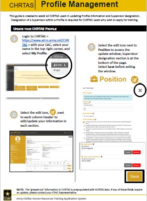 Update CHRTAS profile steps
